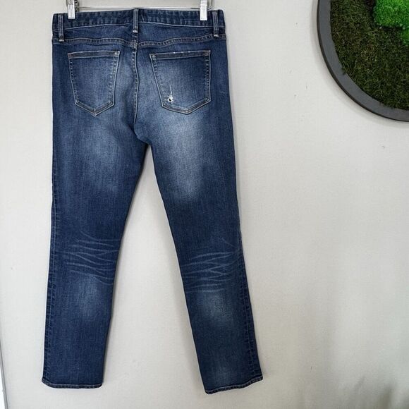Gap Jeans Womens Size 29 Blue Real Straight Ripped Denim Pockets Zipper - Picture 6 of 6